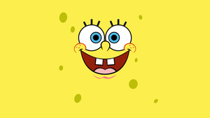 SpongeBob smiley face, Yellow background, Aesthetic Spongebob, Simple, 4K wallpaper