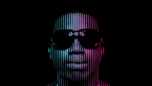 American rapper, AMOLED, Black background, 4K wallpaper
