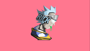 Rick Sanchez, Pink background, Minimal art, Simple, 4K wallpaper