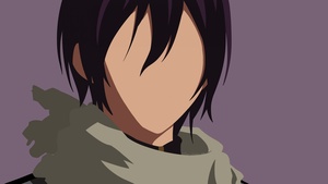 Noragami, Manga series, Faceless, Minimalist, Lavender background, 4K wallpaper