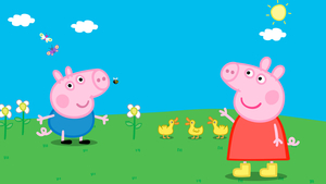 George Pig, Peppa Pig, TV show, Cartoon, 4K wallpaper