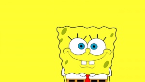 SpongeBob SquarePants, Aesthetic Spongebob, Yellow background, Cartoon, Minimalist, Simple, SpongeBob smiley face, 4K wallpaper