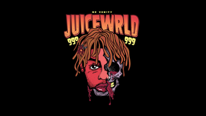Juice Wrld, American rapper, American singer, Black background, 4K wallpaper