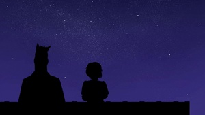 BoJack Horseman, Silhouette, Night, Netflix series, 4K wallpaper