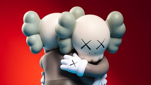 Kaws Companion, Kaws hugging, Vinyl figure, KAWS Together, 4K wallpaper