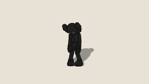 KAWS Small Lie, Kaws alone, Sad, Simple, 4K wallpaper