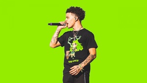 Lil Mosey, Live concert, Green background, American rapper, 4K wallpaper