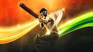 Cricket, Batsman, Indian Flag, Cricketer, 4K wallpaper