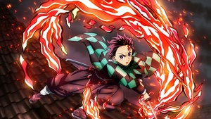 Tanjiro Kamado, Hinokami Kagura, Demon Slayer: Kimetsu no Yaiba, Dance of the Fire God, 4K wallpaper