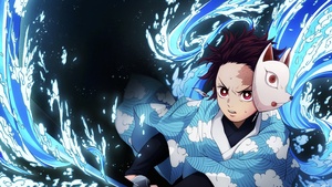 Tanjiro Kamado, Warding Mask, Demon Slayer: Kimetsu no Yaiba, 4K wallpaper