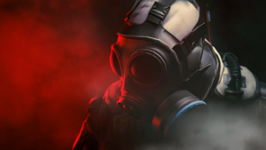 Counter-Strike: Global Offensive, CS GO, Gas mask, Dark background, 3D Render, Dark aesthetic, 4K wallpaper