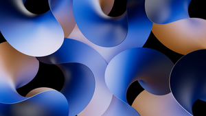 Blue abstract, Abstract curves, Blue curves, Gradient curves, 4K wallpaper