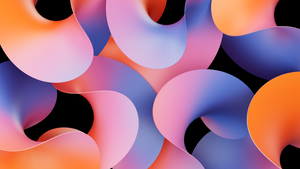 Colorful abstract, Gradient curves, Abstract curves, Colorful gradients, 4K wallpaper