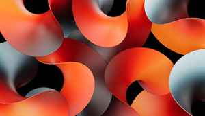 Orange abstract, Abstract curves, Gradient curves, 4K wallpaper