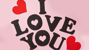 I Love You, Red hearts, Pink background, Love text, Pastel background, Pastel pink, 4K wallpaper