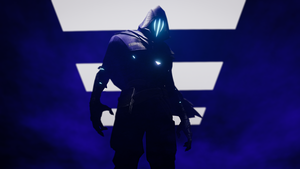 Omen, 3D Render, Valorant, Valorant agent, Blue background, 4K wallpaper
