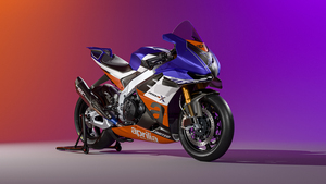 Aprilia RSV4 XTrenta, 2024, Gradient background, Sports bikes, 4K wallpaper