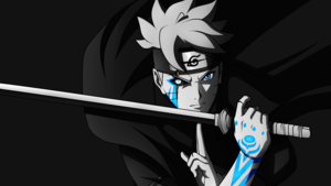 Boruto Uzumaki, Naruto, Dark background, Katana, 4K wallpaper