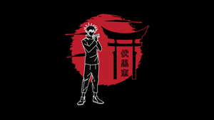 Megumi Fushiguro, AMOLED, Jujutsu Kaisen, Black background, 4K wallpaper