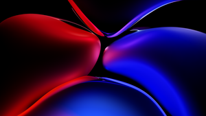Black background, Metallic shapes, 3D background, AMOLED, 4K wallpaper
