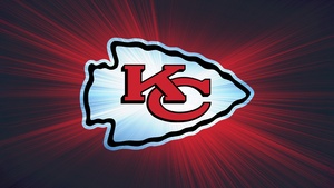 Kansas City Chiefs, Logo, NFL team, American football team, Red background, 4K wallpaper