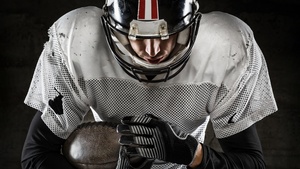 NFL, American football player, Dark background, 4K wallpaper