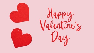 Red hearts, Happy Valentines Day, Pink background, Pastel red, Pastel background, February, 4K wallpaper