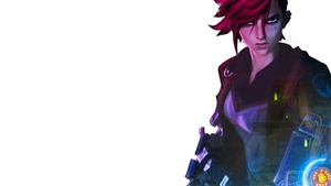 Vi (LoL), Arcane: League of Legends, Netflix series, White background, 4K wallpaper