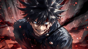 Megumi Fushiguro, AI art, Jujutsu Kaisen, 4K wallpaper