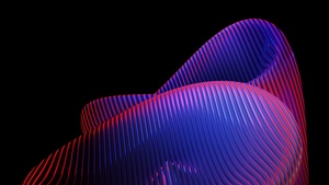 3D background, 3D lines, 3D Art, Black background, Neon lines, Digital render, 4K wallpaper
