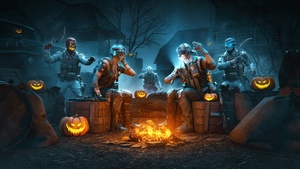 PlayerUnknowns Battlegrounds, Halloween party, PUBG, Campfire, 4K wallpaper