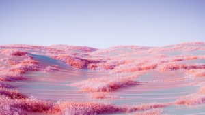 Landscape, Pink aesthetic, Surreal, Digital Art, Microsoft Design, 4K wallpaper