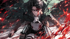 Levi Ackerman, AI art, Attack on Titan, 4K wallpaper
