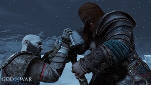 Boss Fight, Kratos, Thor, God of War Ragnarök, 2022 Games, 4K wallpaper
