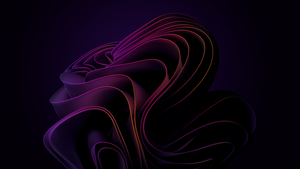 Windows 11, Purple abstract, Dark background, Dark purple, Gradient background, Aesthetic, Dark aesthetic, 4K wallpaper