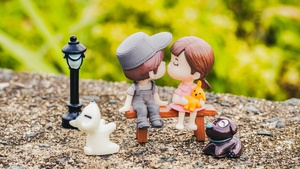 Cute dolls, Cute couple, Kissing couple, First kiss, Cute pair, Cute toy, 4K wallpaper