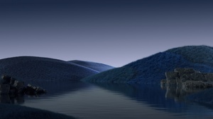 Peaceful, Landscape, Dreamlike, Body of Water, Blue aesthetic, 4K wallpaper