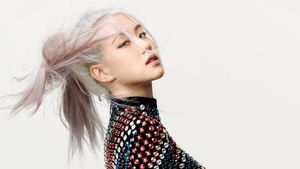 Rose (Blackpink), K-Pop singer, White background, Portrait, 4K wallpaper