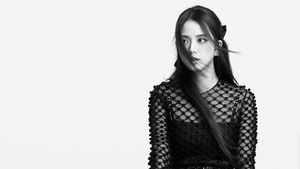 Jisoo, Monochrome, Blackpink, K-Pop singer, White background, Portrait, Black and White, 4K wallpaper