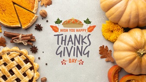 Happy Thanksgiving, Pumpkins, Thanksgiving Day, Autumn leaves, Stone background, 4K wallpaper