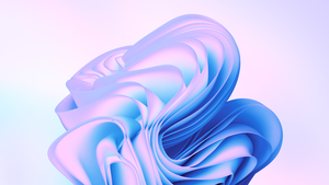 Windows 11, Cyan blue abstract, Stock, White background, Light Mode, 4K wallpaper