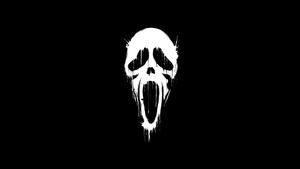 Ghostface, Minimal art, AMOLED, Black background, Simple, 4K wallpaper