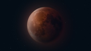 Blood Moon, Lunar Eclipse, Dark background, 4K wallpaper