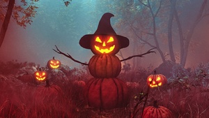 Happy Halloween, Halloween night, Scary, Jack-o-lantern, 4K wallpaper