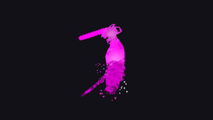 Chainsaw Man, Denji, Black background, Neon art, AMOLED, 4K wallpaper