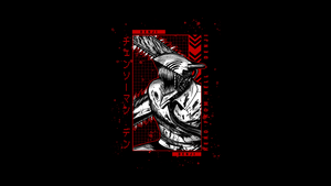 Denji, AMOLED, Chainsaw Man, Dark background, 4K wallpaper