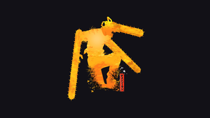 Chainsaw Man, Dark background, Denji, AMOLED, 4K wallpaper