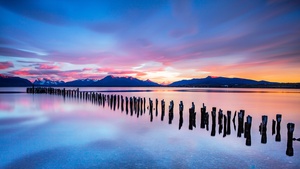 Torres del Paine National Park, Chile, Sunset, Scenery, Landscape, 4K wallpaper