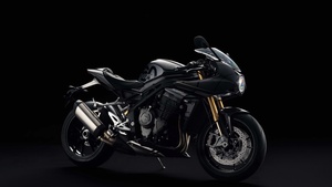 Triumph Speed Triple 1200 RR Bond Edition, 2023, Dark background, AMOLED, 4K wallpaper
