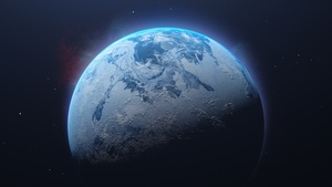 Planet, Frozen, Orbit, Outer space, Cosmos, 4K wallpaper